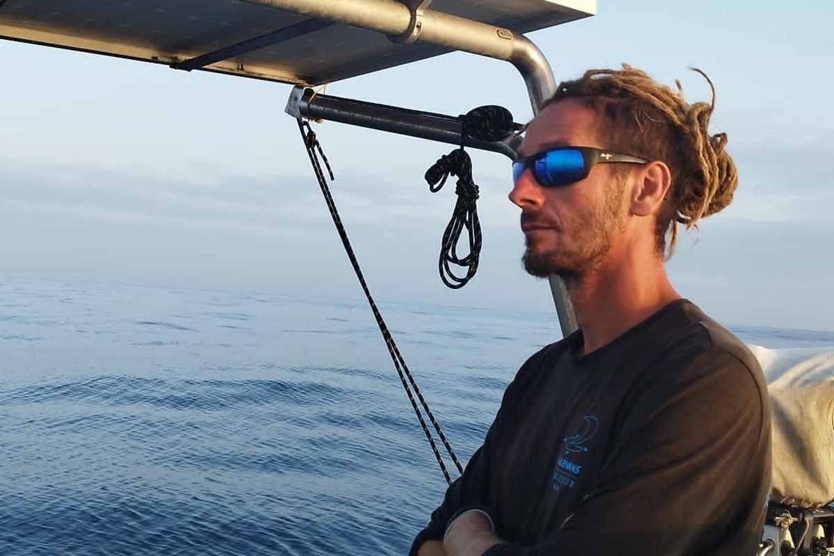 The skipper on his boat