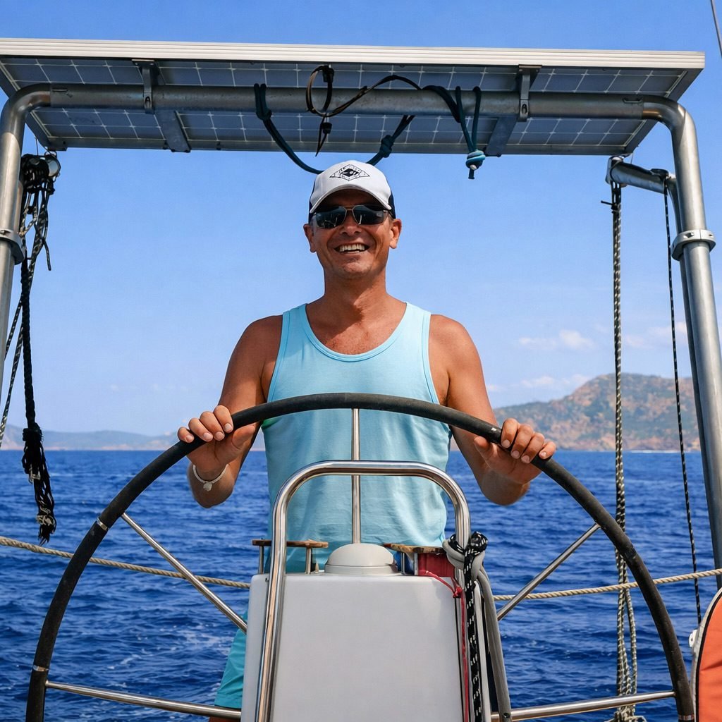Best Time to Sail in Barcelona: a man sailing