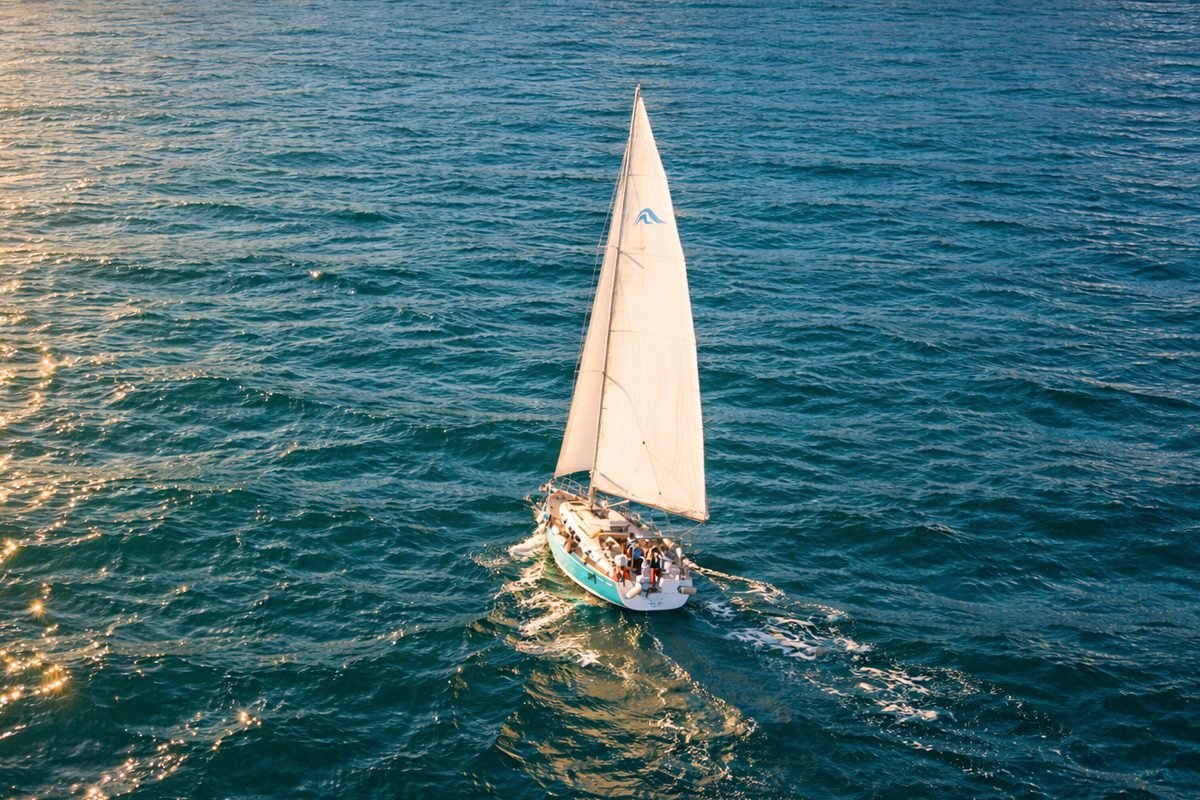 Sailboat sailing