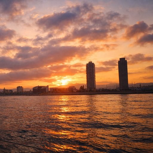 Sunset sailing Barcelona