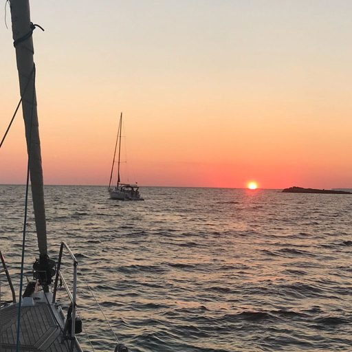 Sunset from a sailboat