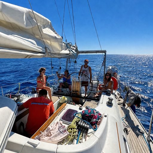 Small group sailing in Barcelona