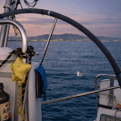 coastline seen from a private sailing boat