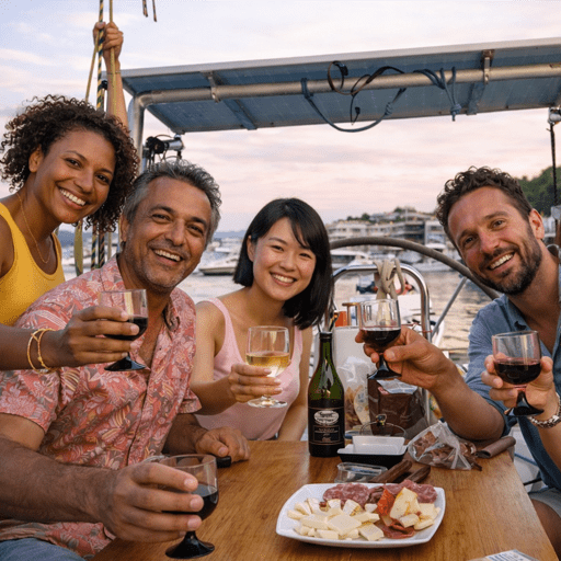 Badalona marina departure for a private sailing experience